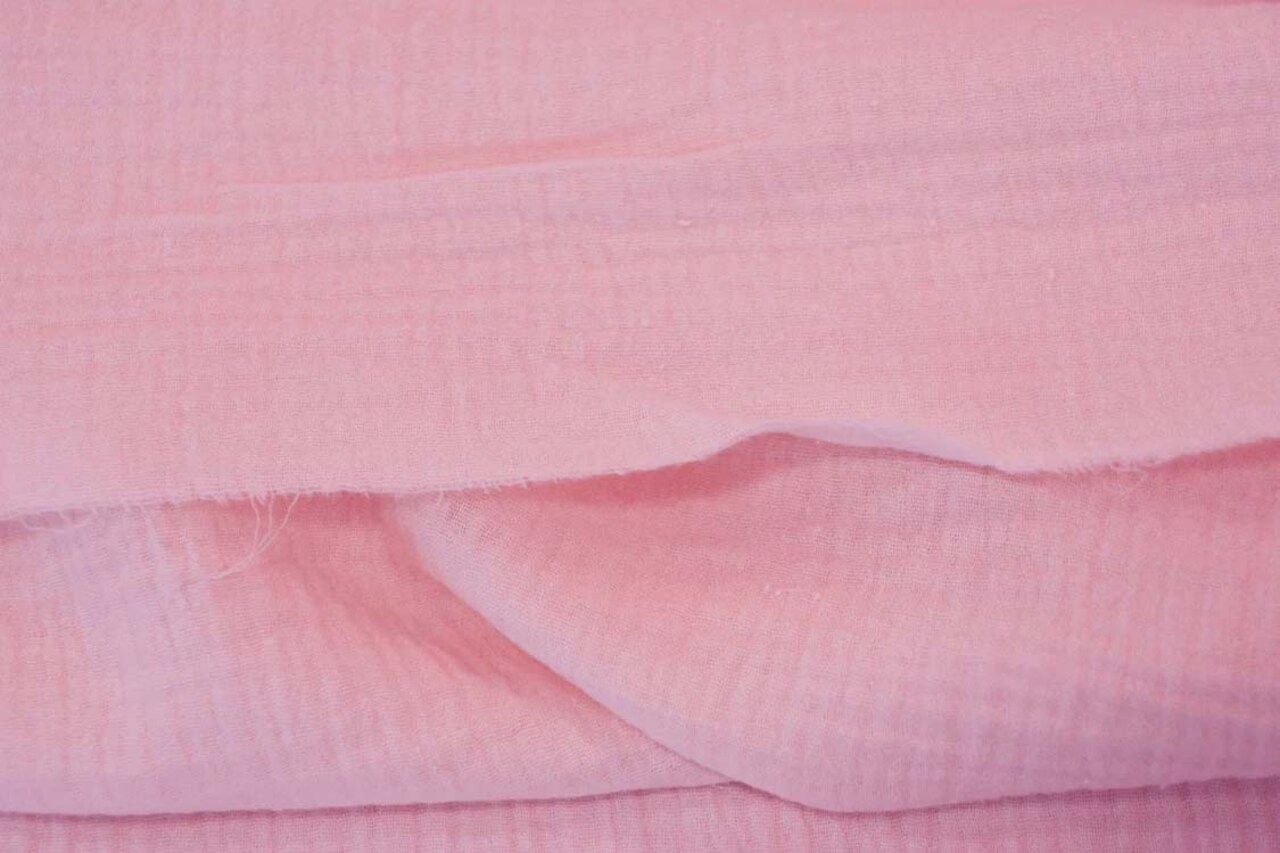 Double Layer Cotton Gauze Fabric Soft Muslin Semi Sheer Lightweight Natural Material 48 Inch Wide